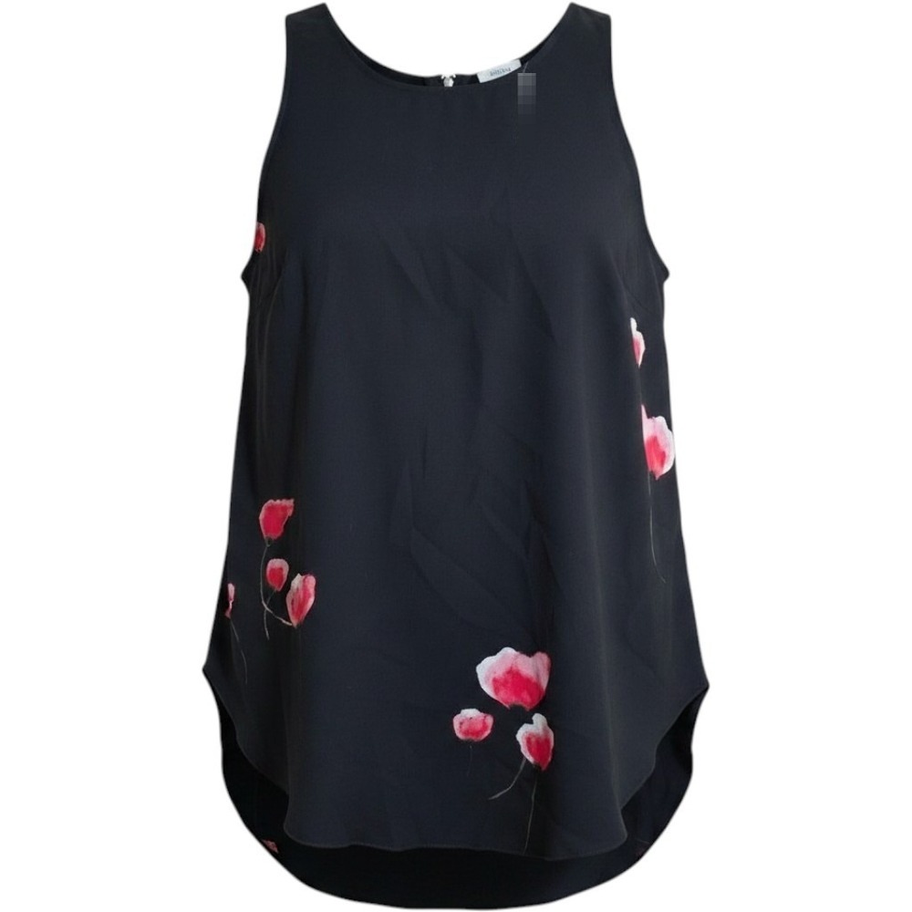 Wilfred Free Tank Top Black‎ Floral Sleeveless Blouse Women's Size M